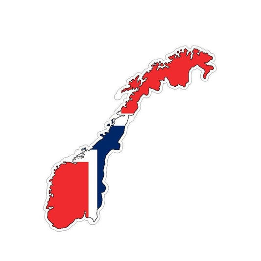 13.8CM*3.7CM Accessories Norway Flag Car Sticker Map  Helmet Decal 6-0839