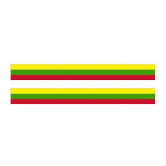 2X 17.3CM*1.9CM Car Window Creative Lithuania Flag Car Sticker Decal 6-1160