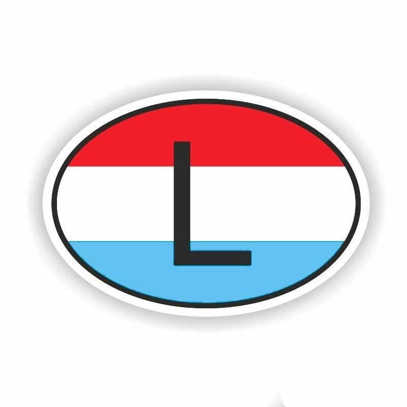 13CM*8.8CM Accessories Luxembourg L Flag Bicycle Car Sticker  Windows Decal  6-0249