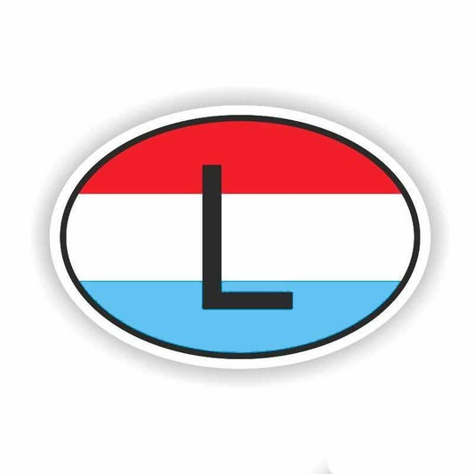 13CM*8.8CM Accessories Luxembourg L Flag Bicycle Car Sticker  Windows Decal  6-0249