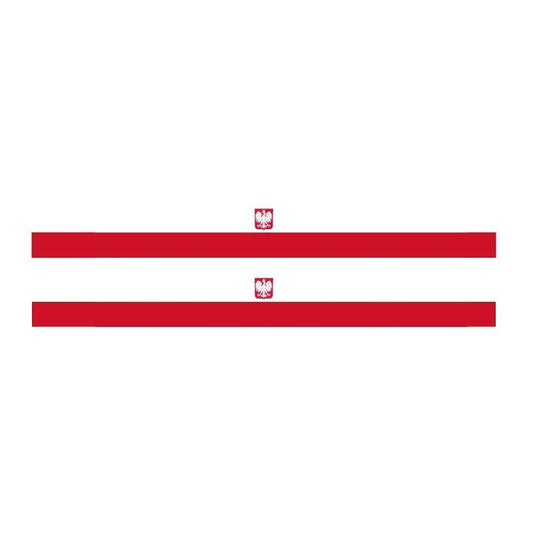 2X 14.6CM*1.6CM Poland Eagle Flag Decal Racing Motorcycle Car Sticker  6-1141