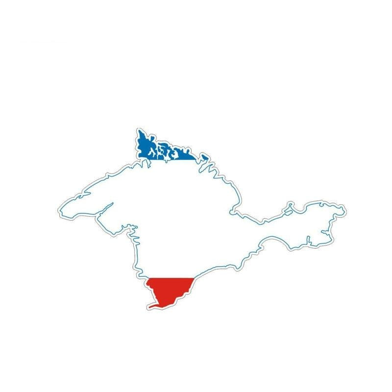 14.5CM*9CM Funny Crimea Map Decal Car Styling Motorcycle Helmet Car Sticker 6-1910