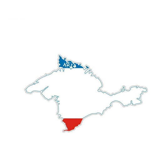 14.5CM*9CM Funny Crimea Map Decal Car Styling Motorcycle Helmet Car Sticker 6-1910