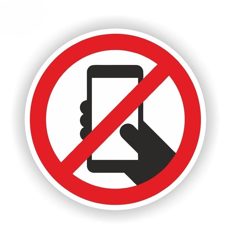 12.5CM*12.5CM Warning NO PHONE CELLPHONE Creative Decal Car Sticker 6-1548