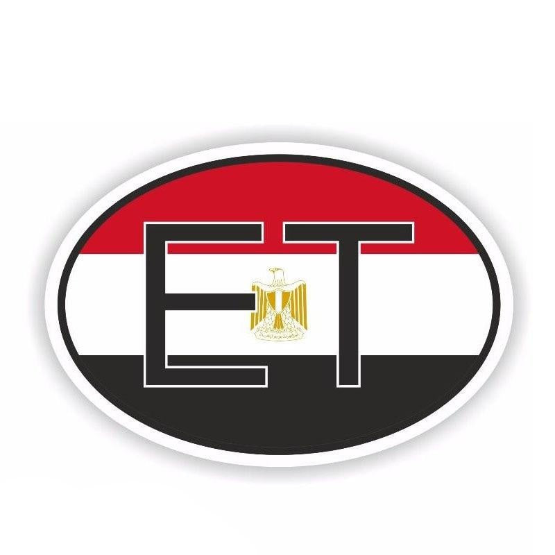 11.6CM*7.6CM Flag Stickers Funny Egypt ET Small Country Code Decal  Car Sticker 6-0370