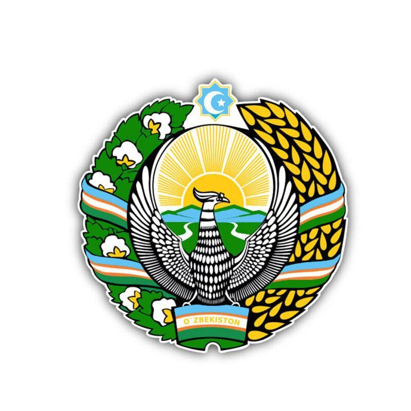 12.2CM*12.2CM Personality Uzbekistan Coat Of Arms Car Sticker Motorcycle Decal 6-1302