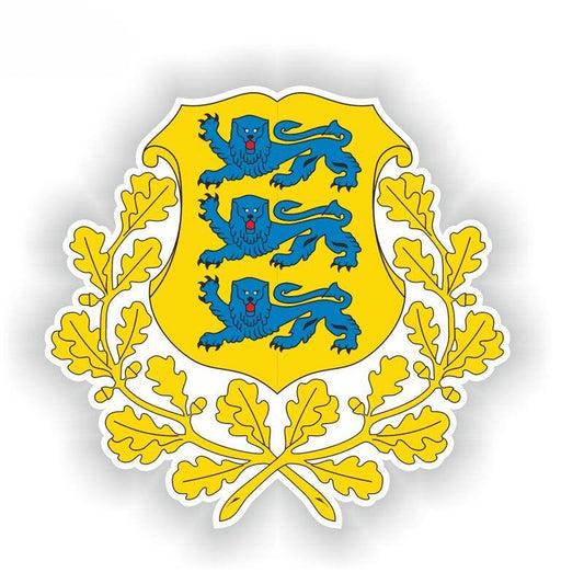 14CM*13.4CM Motorcycle Decal Estonia Crest Coat Of Arms Funny Window Car Sticker Decal 6-1678