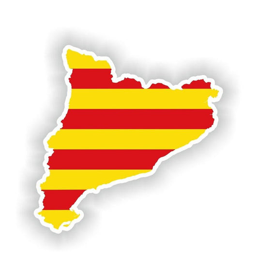 13.9CM*13.9CM Car Styling Catalonia Map Flag Car Sticker  Decal 6-1607