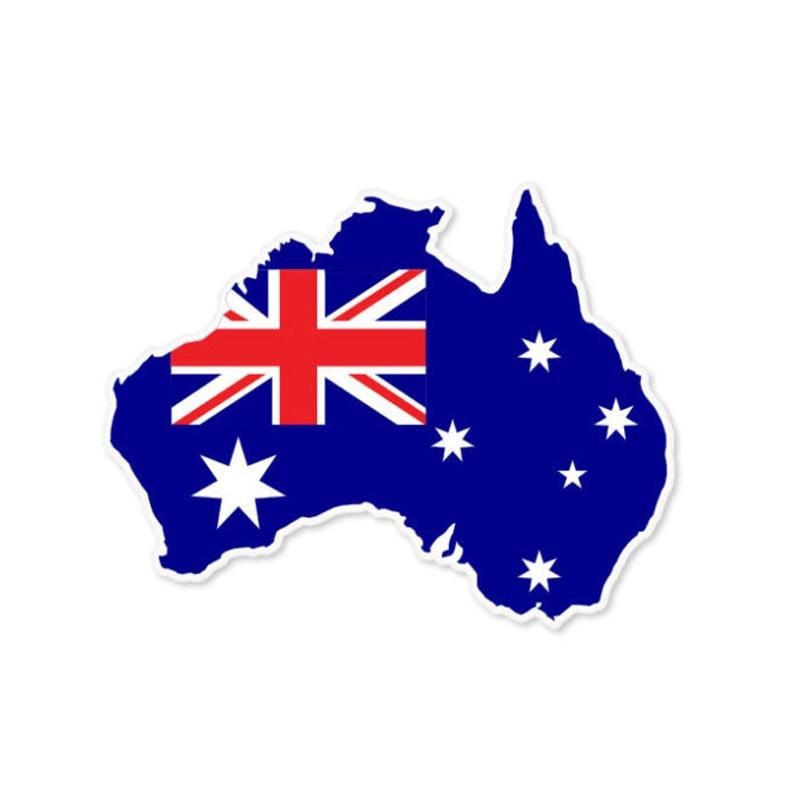 11.5CM*9CM AUSTRALIA Map Car Sticker Flag Car Accessories Creative Decal 6-0808