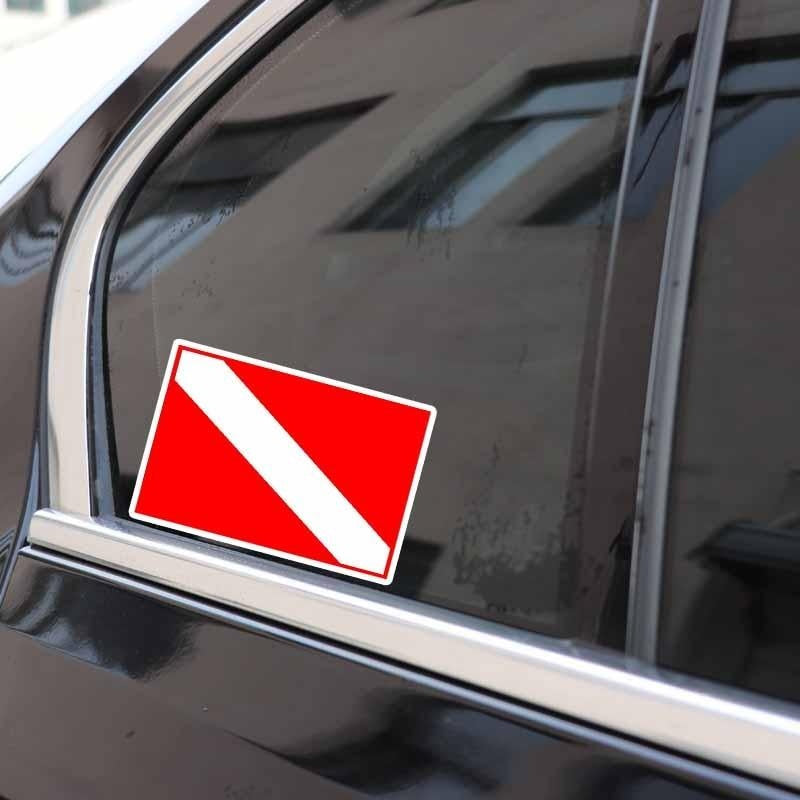 2X 11CM*7.6CM Personality Scuba Diving Decal Gear Flag Stickers   12-0417