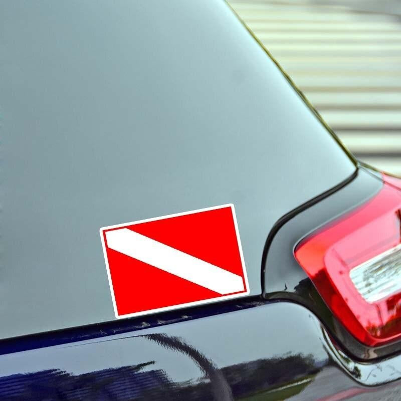 2X 11CM*7.6CM Personality Scuba Diving Decal Gear Flag Stickers   12-0417