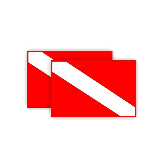 2X 11CM*7.6CM Personality Scuba Diving Decal Gear Flag Stickers   12-0417