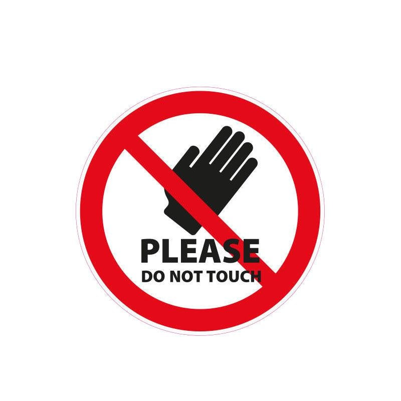 12CM*12CM Warnzeichen Please Do Not Touch Car Sticker   Decal 12-1066