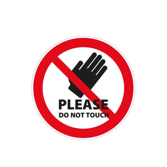 12CM*12CM Warnzeichen Please Do Not Touch Car Sticker   Decal 12-1066