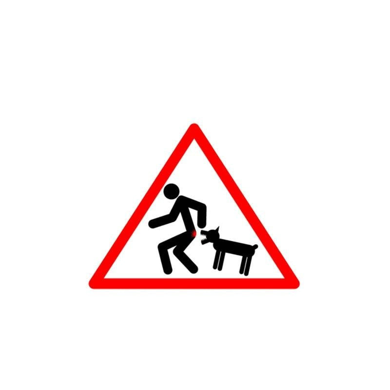 10.8CM*8.4CM Funny Caution Wicked Dog Car Sticker   Decal 12-1436