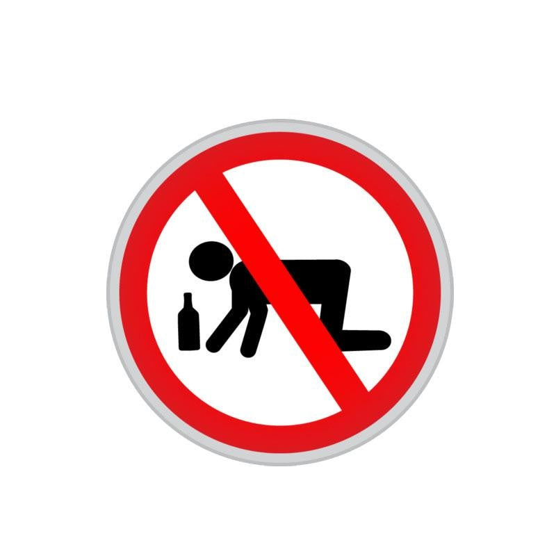 11.5CM*11.5CM Prohibiting And Intoxication Drunk Warning Car Sticker  Decal 12-1531