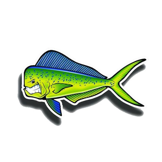 15CM*8CM Creative Angry Mahi Fish  Car Sticker Decal  12-0650