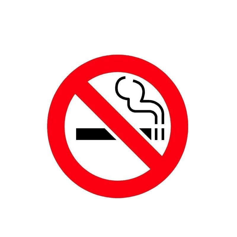 12.7CM*12.7CM  Funny No Smoking  Decal WARNING Car Sticker 12-0794