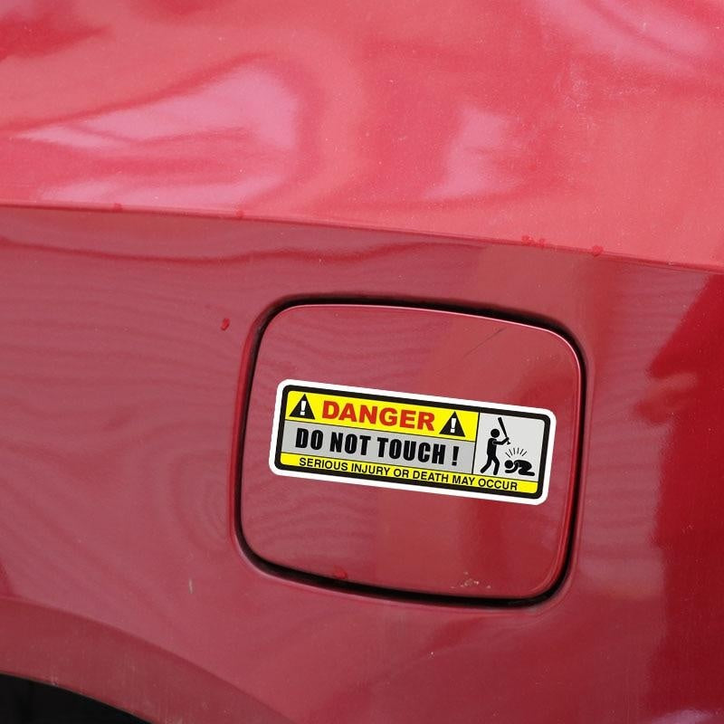 2X 15.8CM*5.1CM DANGER Car Sticker Funny DO NOT TOUCH   Decorate Decal 12-0916