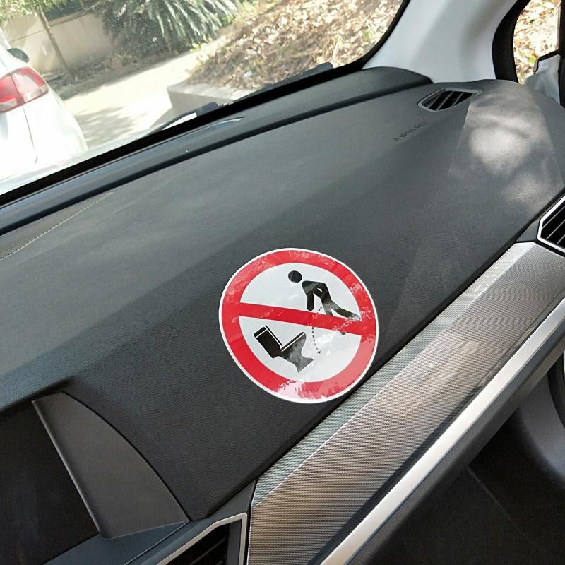 11.5CM*11.5CM Warning NO Hit The Toilet Car Sticker  Decal 12-1469