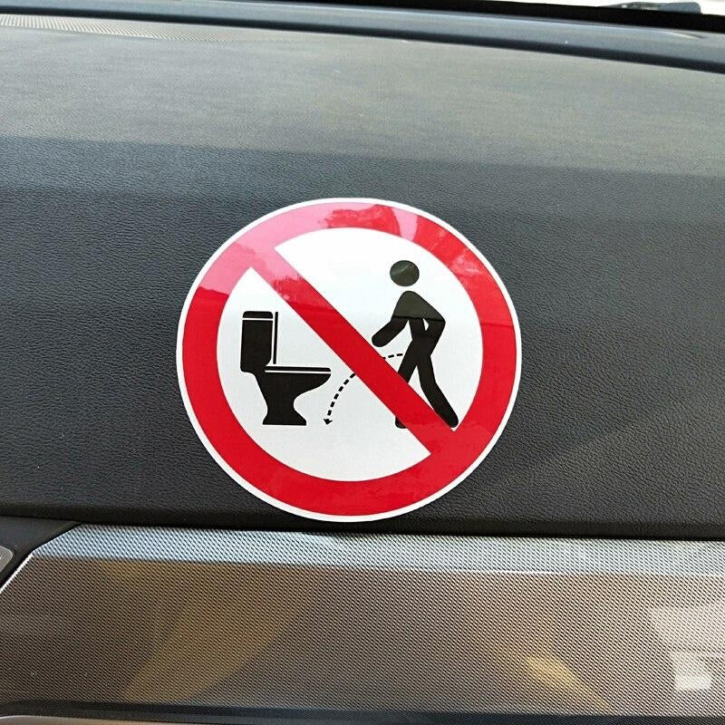 11.5CM*11.5CM Warning NO Hit The Toilet Car Sticker  Decal 12-1469