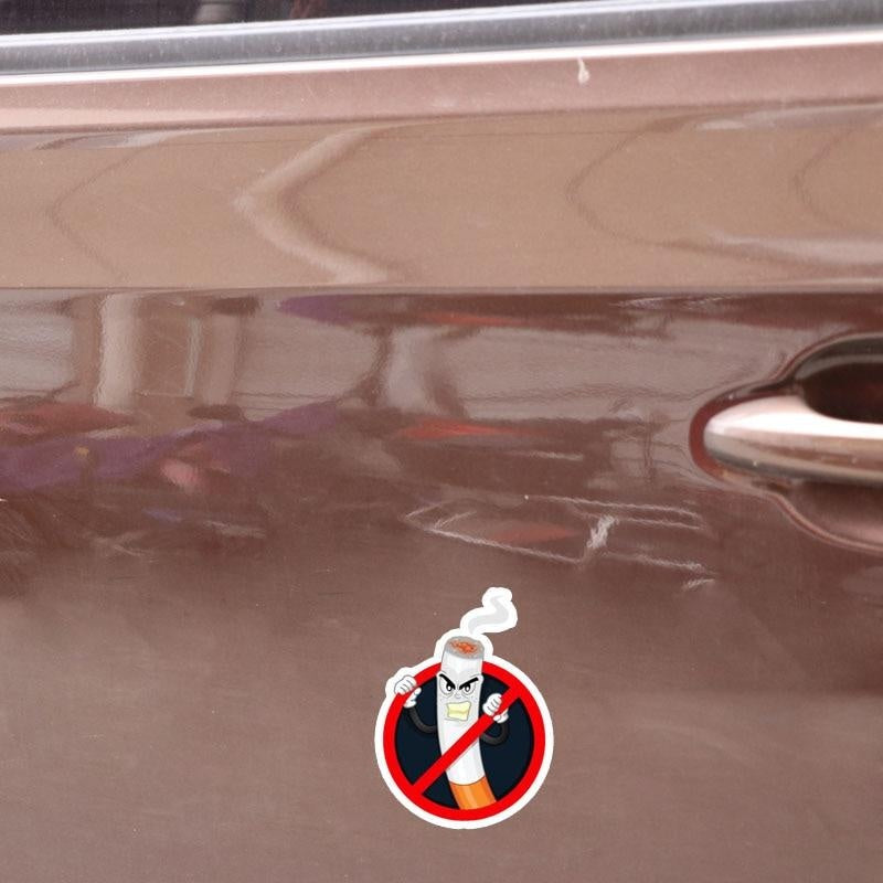7.8CM*10.8CM Danger Car Sticker  Funny No Smoking Warning Decal 12-0784