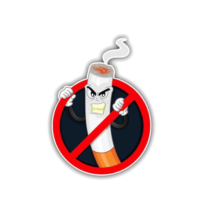 7.8CM*10.8CM Danger Car Sticker  Funny No Smoking Warning Decal 12-0784
