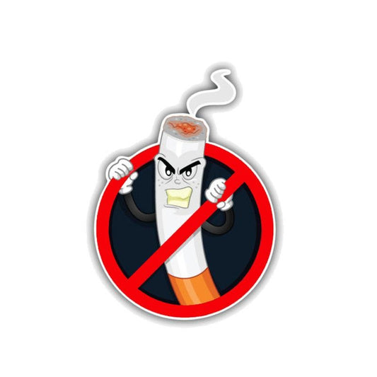 7.8CM*10.8CM Danger Car Sticker  Funny No Smoking Warning Decal 12-0784