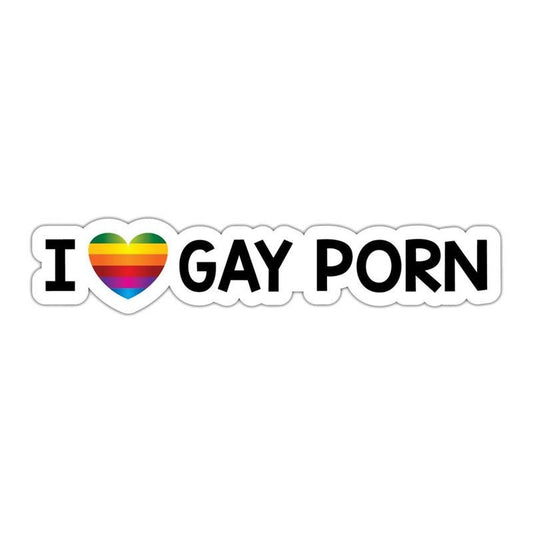 14.8CM*2.2CM Creative I Love Gay Porn Funny  Decal Car Sticker 12-0252