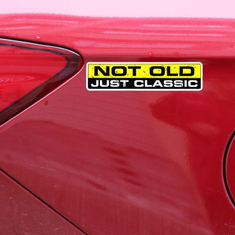 2X 15.2CM*3.3CM NOT OLD CLASSIC Interesting Car Sticker  Character Decal Body 12-0010