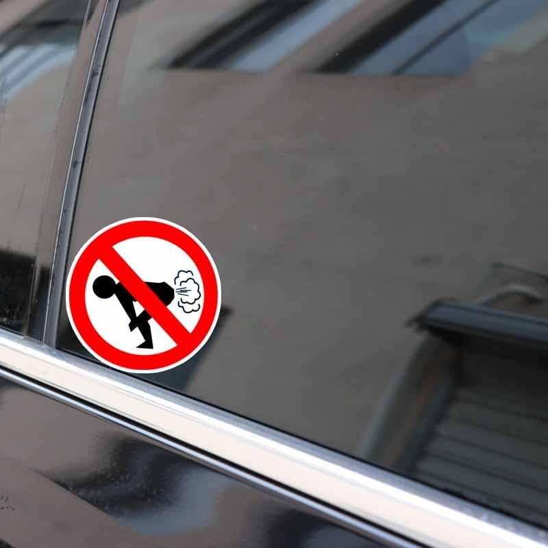 12CM*12CM  No Farting Car Sticker Funny Ass  Decal 12-0808