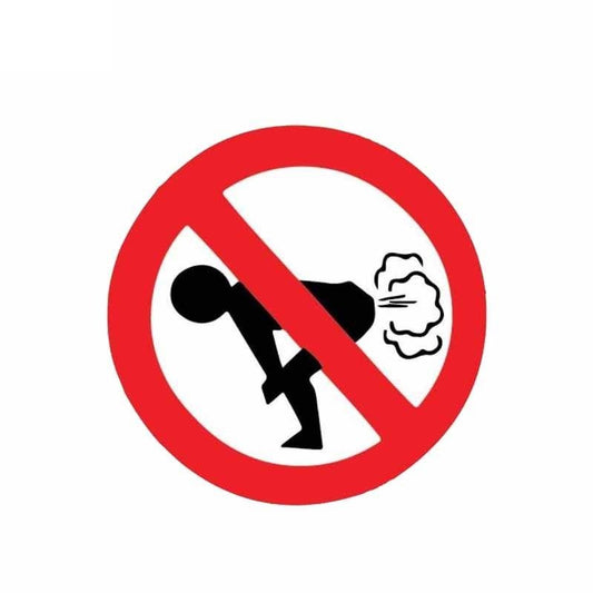 12CM*12CM  No Farting Car Sticker Funny Ass  Decal 12-0808