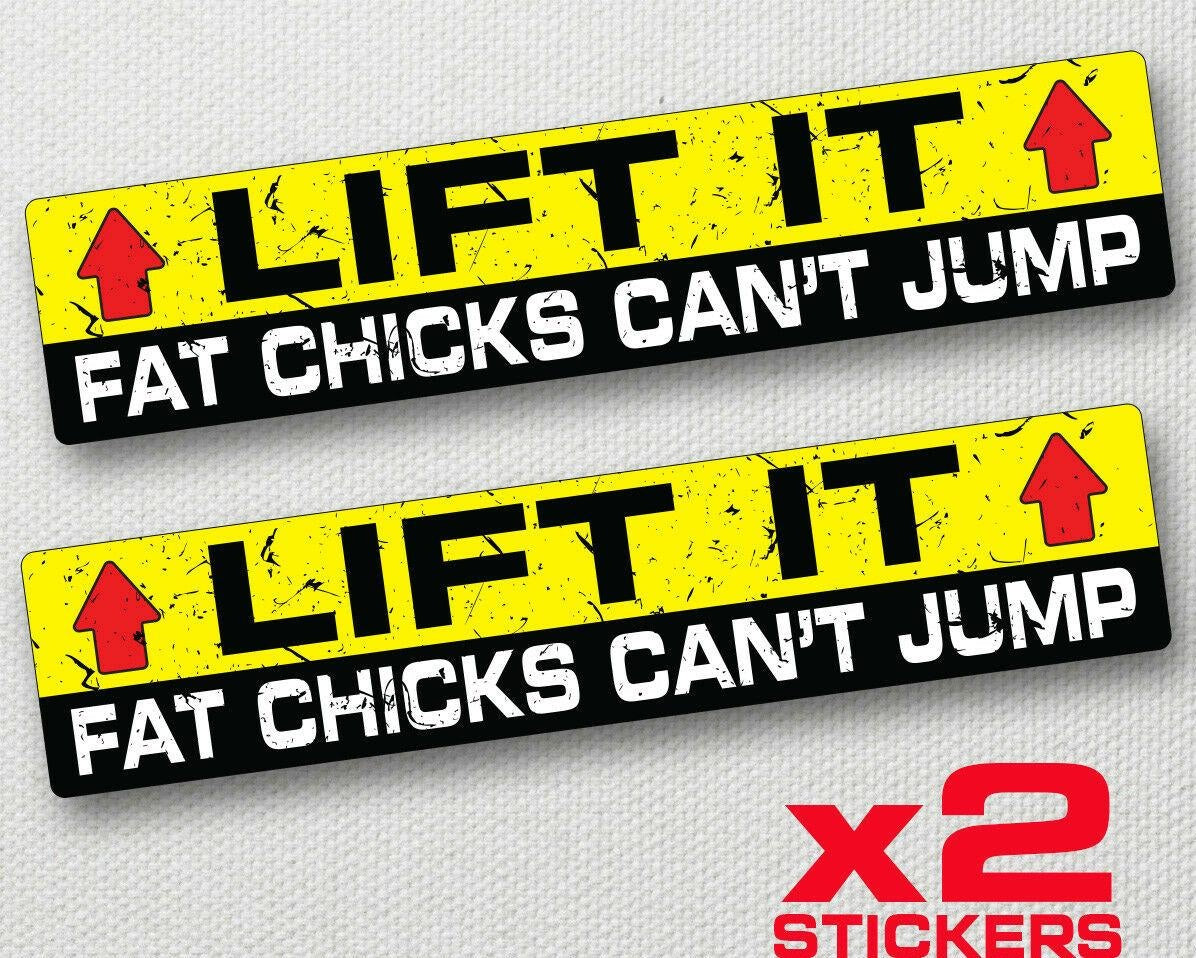 LIFT IT Funny Bumper Sticker Vinyl Decal Car Truck Fit  4x4 Race CHICK