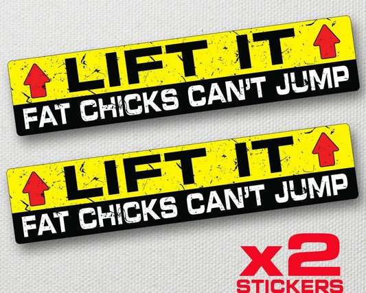 LIFT IT Funny Bumper Sticker Vinyl Decal Car Truck Fit  4x4 Race CHICK