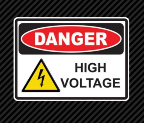 Danger High Voltage Sticker Die Cut Decal Self Adhesive Vinyl Door Window