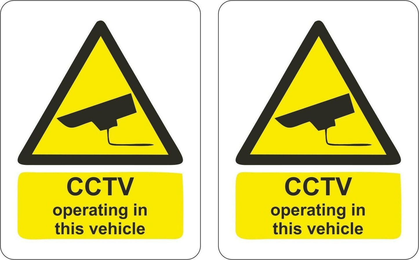 Set of 2x Sticker Cctv Operating Vehicle Vinyl Car Taxi Door Decal Self Adhesive