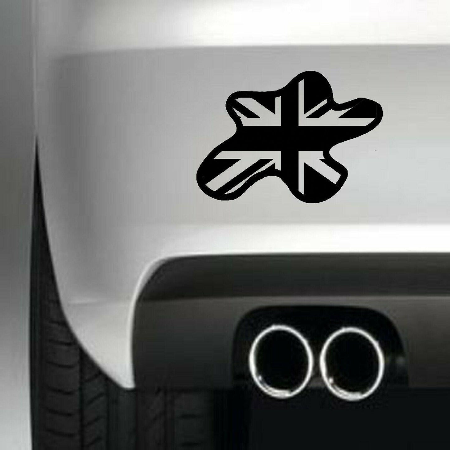 Union Jack UK Flag Funny Vinyl Sticker Decal for Car Truck Window Bumper Black