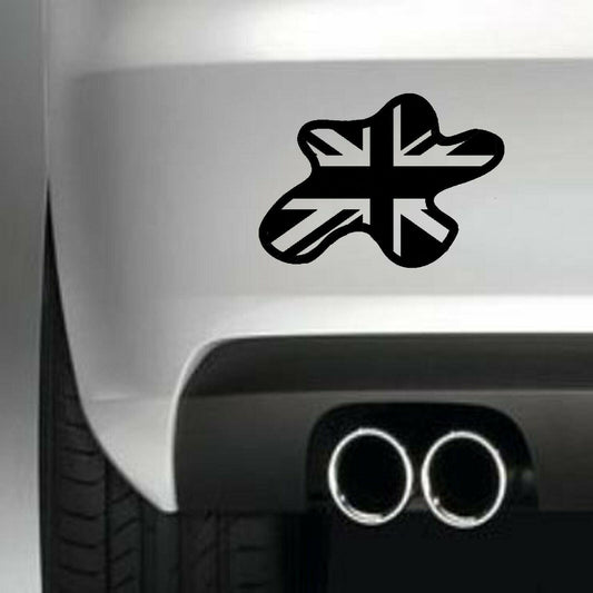 Union Jack UK Flag Funny Vinyl Sticker Decal for Car Truck Window Bumper Black
