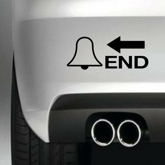 BELL END Vinyl Sticker Decal for Car Truck Window Bumper Black