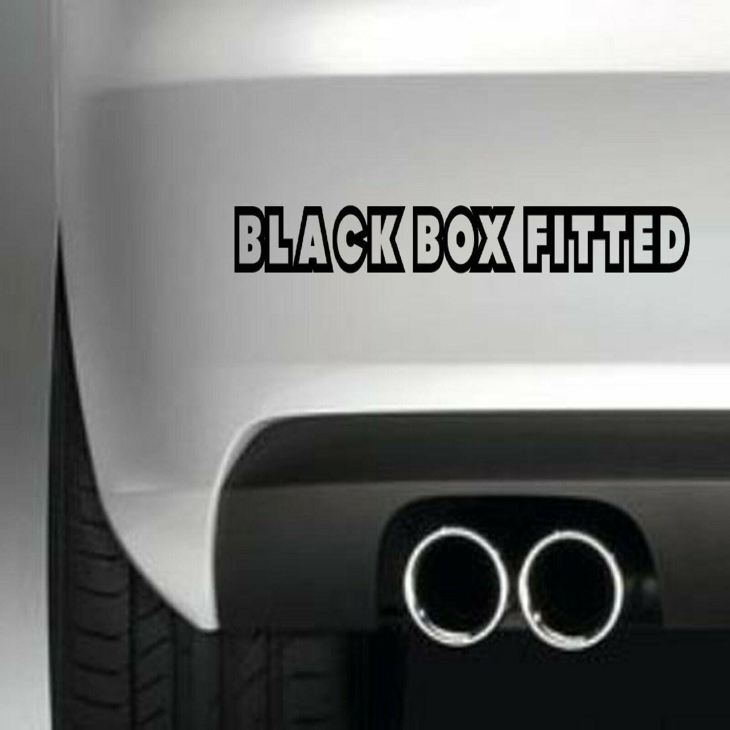 BLACK BOX FITTED Funny Vinyl Sticker Decal for Car Truck Window Bumper Black