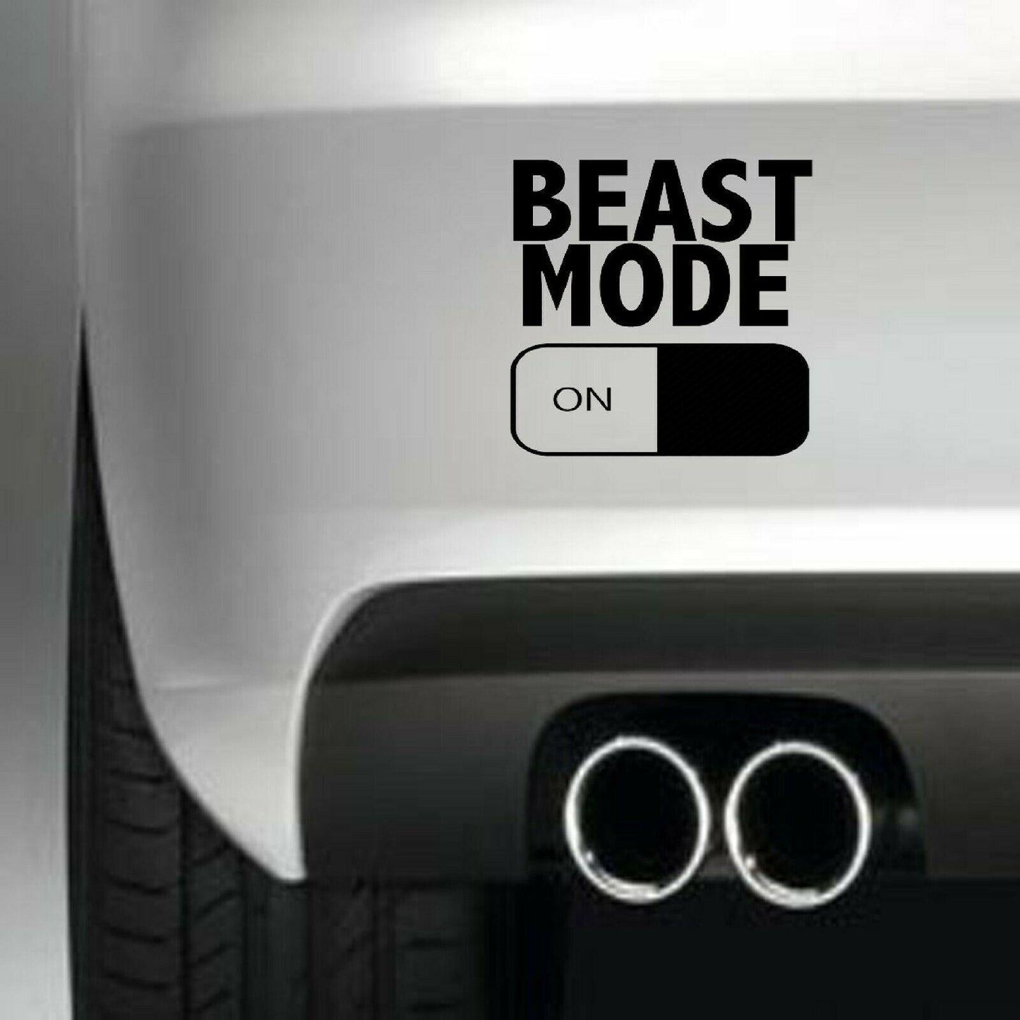 BEAST MODE ON Vinyl Sticker Decal for Car Truck Window Bumper Black