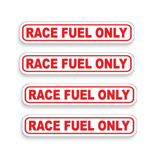 4X RACE FUEL ONLY Funny Vinyl Sticker Decal for Car Truck Window Bumper Gas Gasoline Tank Pump Drag Racing