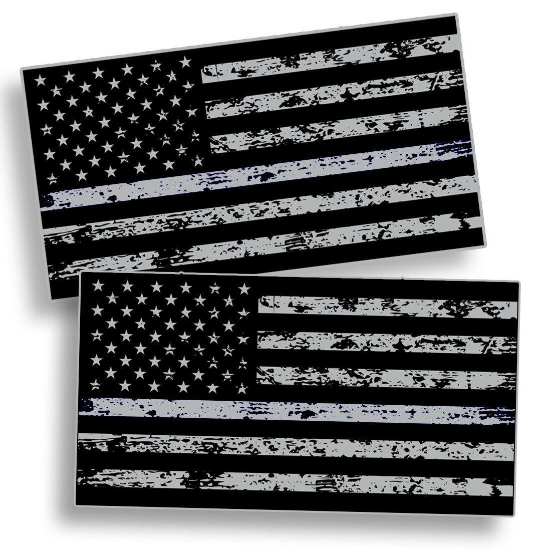 2X Distressed Black OPS American Flag Funny Vinyl Sticker Decal for Car Truck Window Bumper