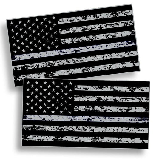 2X Distressed Black OPS American Flag Funny Vinyl Sticker Decal for Car Truck Window Bumper