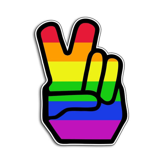 Gay Pride Rainbow Flag Peace Vinyl Sticker Decal for Car Truck Window Bumper
