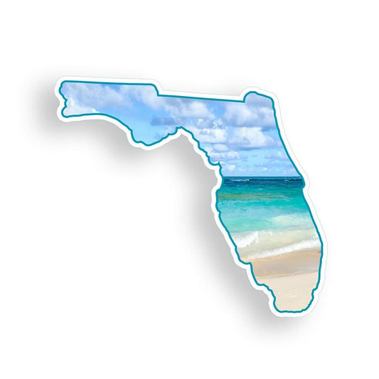 Florida Beach Sticker FL State Ocean Cup Vinyl Sticker Decal for Car Truck Window Bumper
