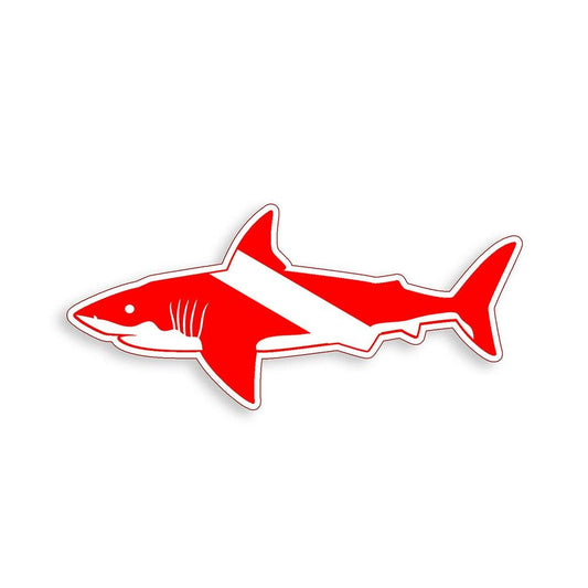 Diver Down Shark Funny Vinyl Sticker Decal for Car Truck Window Bumper