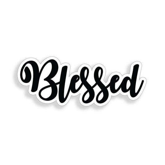 Blessed Sticker Jesus Christian Vinyl Sticker Decal for Car Truck Window Bumper Black