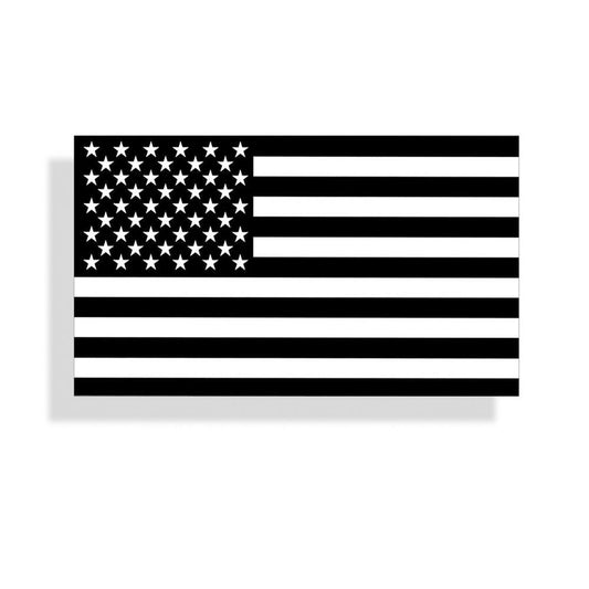 Black White USA American Flag Vinyl Sticker Decal for Car Truck Window Bumper