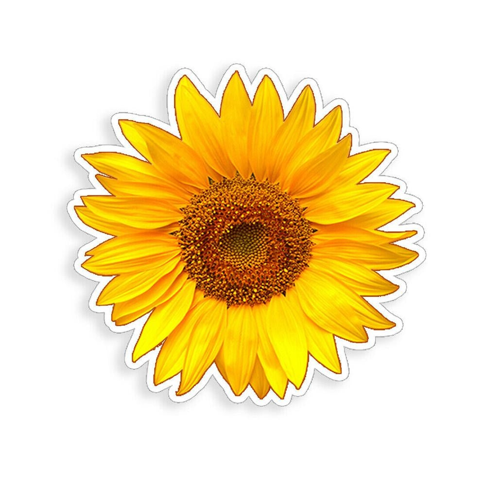 Sunflower Sticker Yellow Sun Flower Funny Vinyl Sticker Decal for Car Truck Window Bumper